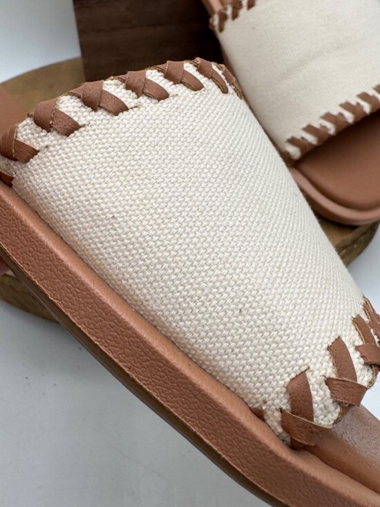 Steve Madden Kaya Cream Sandals Slides woman’s size 10 spring summer - Picture 7 of 11